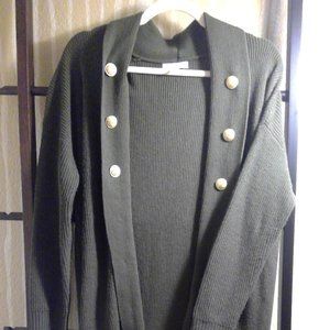 Dark Matcha Long Cardigan